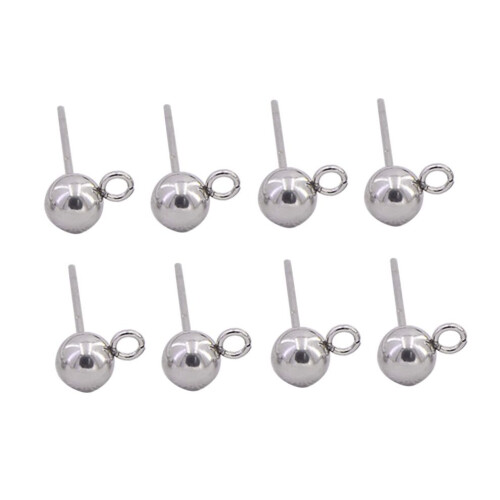 20pcs DIY Earrings with Round Dangle Beads Studs