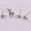 20pcs DIY Earrings with Round Dangle Beads Studs 3