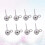 20pcs DIY Earrings with Round Dangle Beads Studs 4