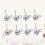 20pcs DIY Earrings with Round Dangle Beads Studs 5