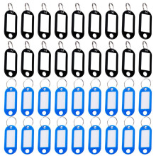 200 sleutelhangers met ringen en beschrijfbare labels