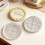Floral Embossed Circular Silicone Tray Mold For DIY-pattern 2 5