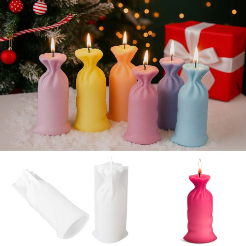 Reusable Silicone Candle Mould Fortune Pouch Designs DIY 2