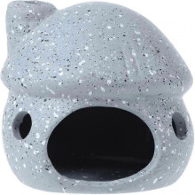 (2pcs, Gray) Ceramic Mushroom House Decor for Aquarium Fish Tank Landscaping