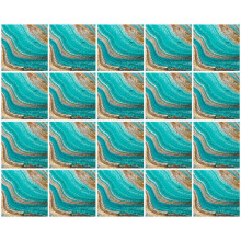 20 tegelstickers, gelamineerd PVC