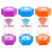 Large Sand Timer Set, 10/20/30 Minute Time Management Tools, Cute Blue Design for Kids, 3-Piece Set
