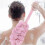 Long Handle Shower Brush with Soft Mesh - Pink Hanging Back Scrubber for Bath and Spa Use 1