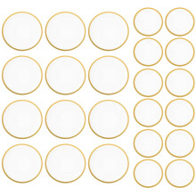 24 transparente Plastikteller mit Goldrand für Salat und Dessert