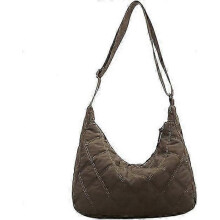 Stylish Quilted Nylon Puffer Tote Bag for Women with Large Capacity