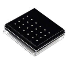 Juego de 24 piercings para la nariz con caja para adultos