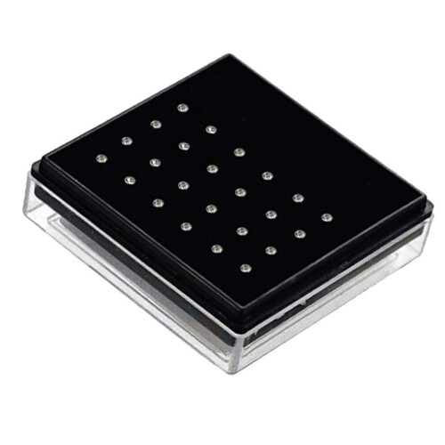 24-piece nose stud set with box for adults