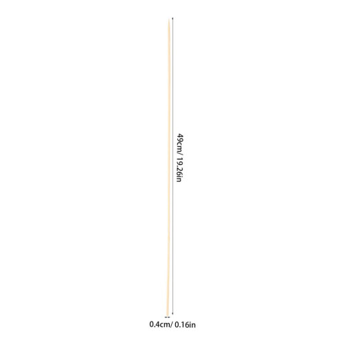 2-pack bambupinnar, 50 cm, engångs, för grillning och pyssel 1