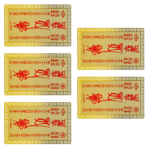 25 kinesiska amulettkort, skyddskort, Kwan Kung