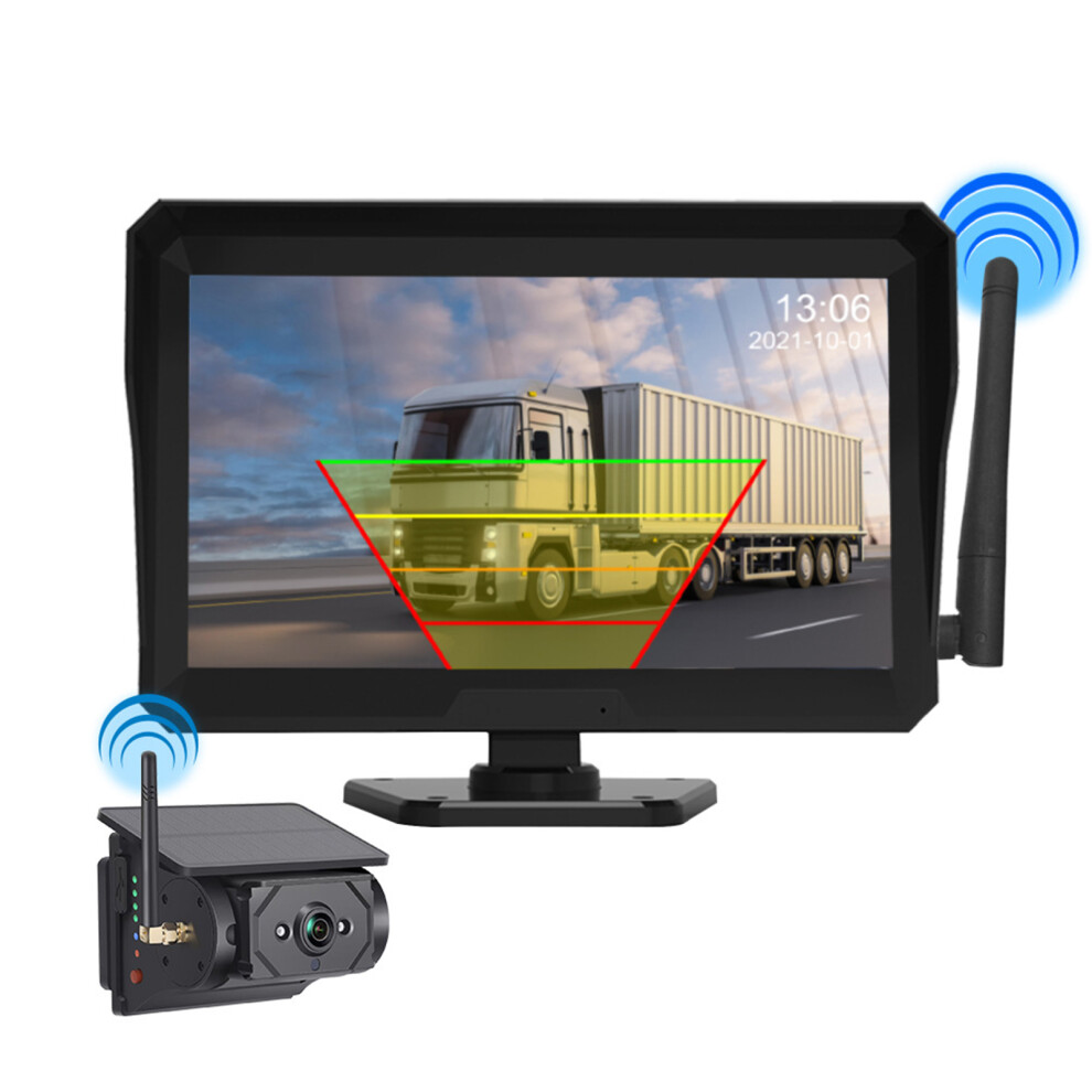 (Ten inches) 1080P True HD Dashcam Magnetic Absorption Installation Solar Wireless-image-OPC-PMXQND9-NEW