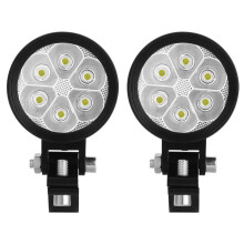 2 stuks extra koplampen met hoge helderheid, zwart, voor
