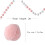 2M Assorted Pom-poms for Crafts and Hanging Decorations Pink White 2