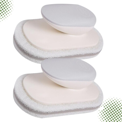 2-pack diskborste grå med ergonomiskt handtag för disk 1