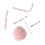 2M Assorted Pom-poms for Crafts and Hanging Decorations Pink White 3