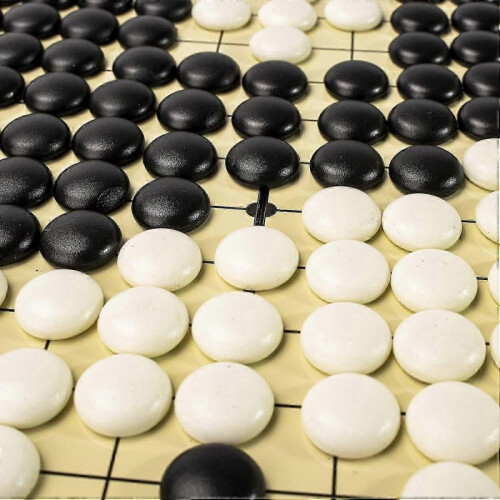 Portable Magnetic Go Game Set - Foldable 19x19 Board with Plastic Stones 2