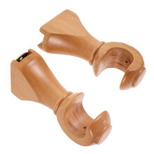 2Stk Beige Holz Gardinenstangenhalter Stable Roman Für Zuhause