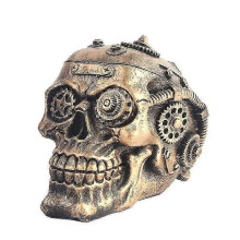 Unique Resin Mechanical Skull Statue for Creative Home and Garden Decor