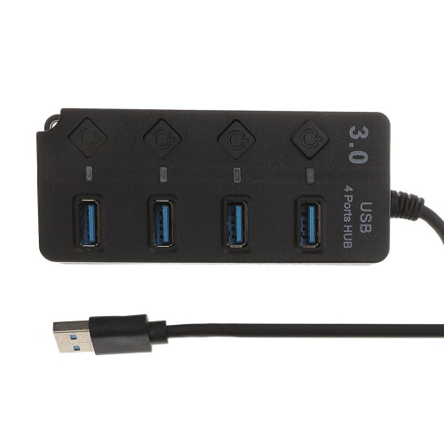 USB-hub med 4 portar och USB 3.0-adapter för datortillbehör 1
