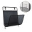 Estante de pared de malla doblada con ganchos, para 5