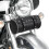 Waterproof motorcycle saddlebag with strap, black 1
