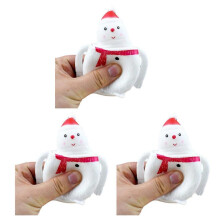 (snowman) 3PCS Squeeze Santa Fidgets Toy for Kids Stress Relief Toy Cartoon  Snowman Toy Decompression TPR Toy for Autisms