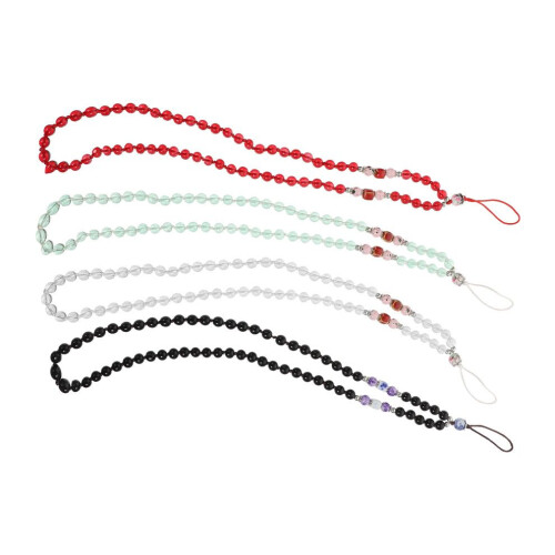 4 piezas de cordón de cuentas de cristal elegantes