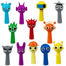(A,as described)12-Pack Sprunki Figures - Cute Doll Set for Friends and Housewarming Gifts