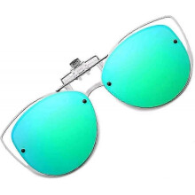 Ladies' Fashionable Cat Eye Clip-On Sunglasses with Flip-Up Function - Style B2670