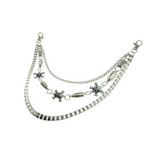 1 stuk jeansketting met doodskopdecoratie, riemketting voor hiphopbroeken