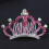 Haarreifkrone mit Kristallen, rosa 5