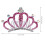 Haarreifkrone mit Kristallen, rosa 2