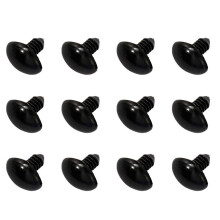 200 stuks zwarte plastic berenneuzen voor het zelf maken van pluche speelgoed.