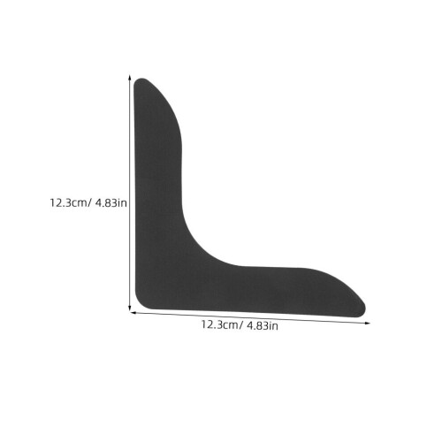 4 Black Non-Slip Carpet Pads with Right 1