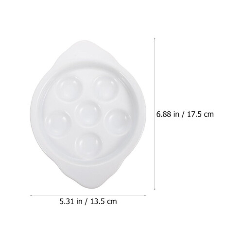 1 pc Ceramic Escargot Plate Snail Baking Mold Shell Holder 1