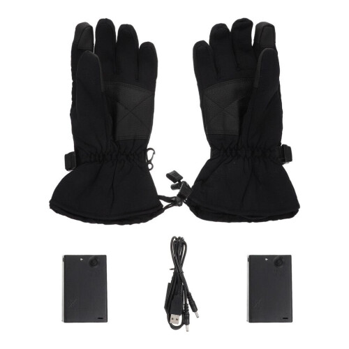 1 Paar beheizbare Baumwollhandschuhe für Herren mit Touchscreen
