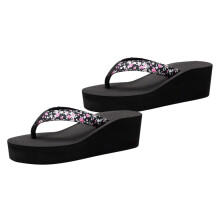 1 Paar Damen-Sommerschuhe, Plateau-Slipper mit dicken Sohlen, Größe 39