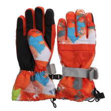 1 paar winterhandschoenen van vilt met graffiti-design, skihandschoenen