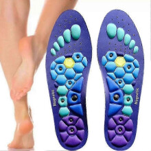 (S) 1 Pair Magnetic Acupressure Orthopedic Insoles for Men Women with Arch Support to Relieve Foot Fatigue Improve Circulation