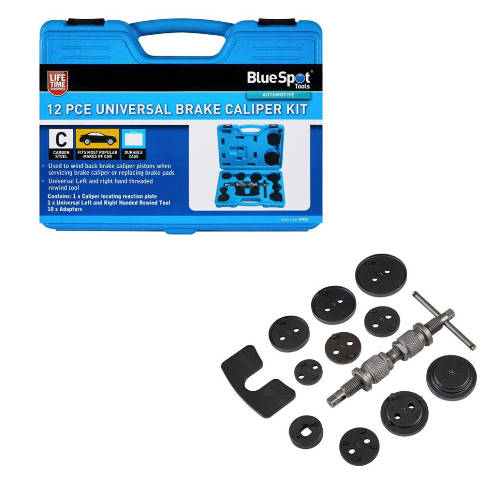 BlueSpot 12PC Universal Left & Right Hand Brake Caliper Kit Rewind Piston Tools 07915-image-OPC-PFBMP85-NEW