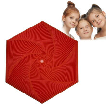 (Red) Black Fractal Fidget Hexagon Stress Reliever Toy