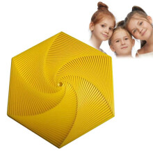 (Yellow) Black Fractal Fidget Hexagon Stress Reliever Toy