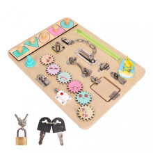 Dementia Board Wooden Anxiety Relief Relax Sensory Activity Board for Alzheimer Disease
