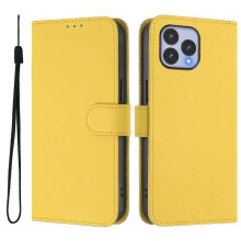 (Lemon Yellow) For Wiko T60 Cubot P80 Solid Color PU Protective Phone Case Cover