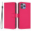 (Rose Red) For Wiko T60 Cubot P80 Solid Color PU Protective Phone Case Cover 1