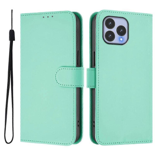 (Mint Green) For Wiko T60 Cubot P80 Solid Color PU Protective Phone Case Cover