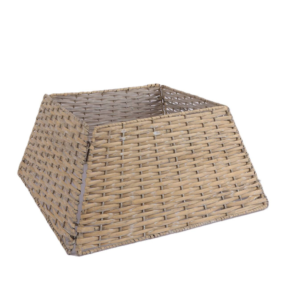 URBNLIVING 47cm Christmas Tree Skirt Pack Decorative Rope Square Base Covers for Xmas Tree Stand, Festive Holiday Floor Decoration Set – 4 (Natural) - Image 3
